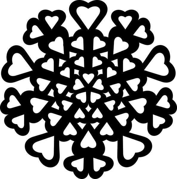 Орнаменты Силуэт сердец — стоковый вектор