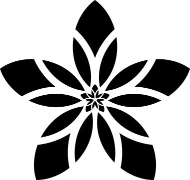 Süsler Mandala çiçek siluet