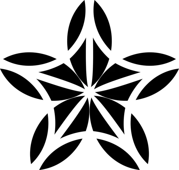 Süsler Mandala çiçek siluet — Stok Vektör