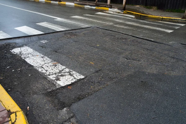 Travesía Reparación Parcial Preparación Para Revestimiento Carreteras Malas — Foto de Stock