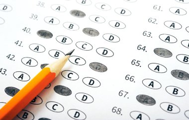 Cevap kağıdını kalemle test et. Muayene testi. Eğitim kavramı