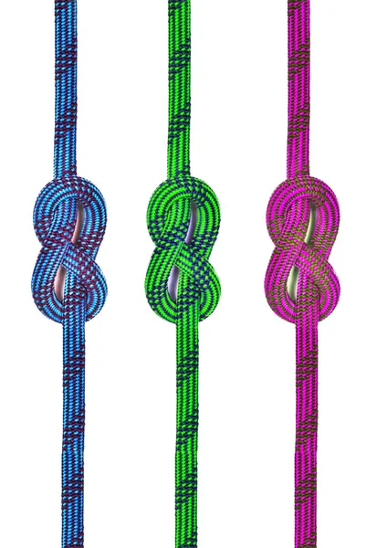 Hegymászó kötél. Grapevine csomót. — Stock Fotó
