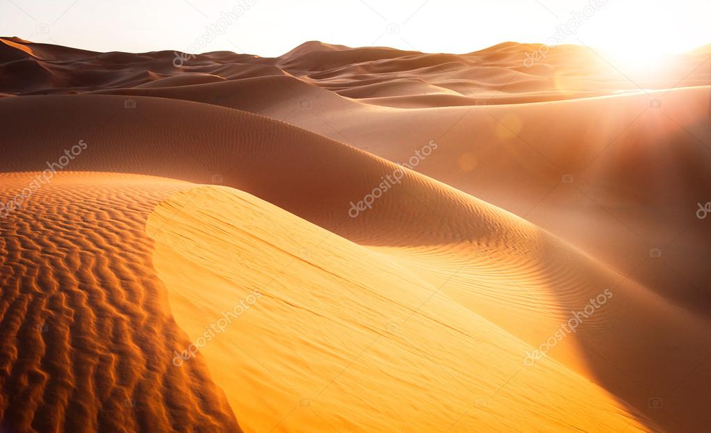 Beautiful sand dunes in the Sahara. Morocco, Africa