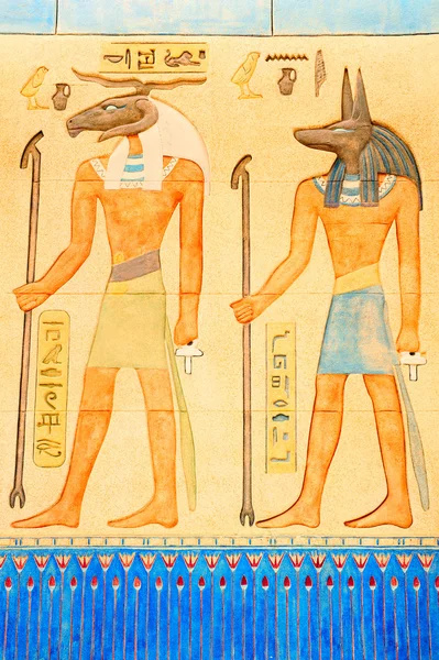 이집트에서 돌에 새겨진 고대 이집트 문자 — 스톡 사진