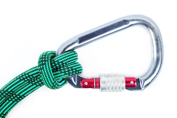 Ekipman - ip, carabiner tırmanma — Stok fotoğraf