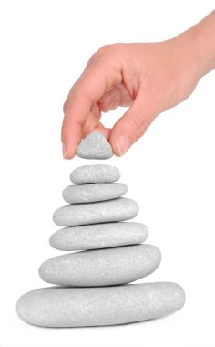 taş kule üzerinde beyaz izole