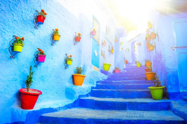 Dettagli architettonici tradizionali marocchini a Chefchaouen, Moroc — Foto Stock