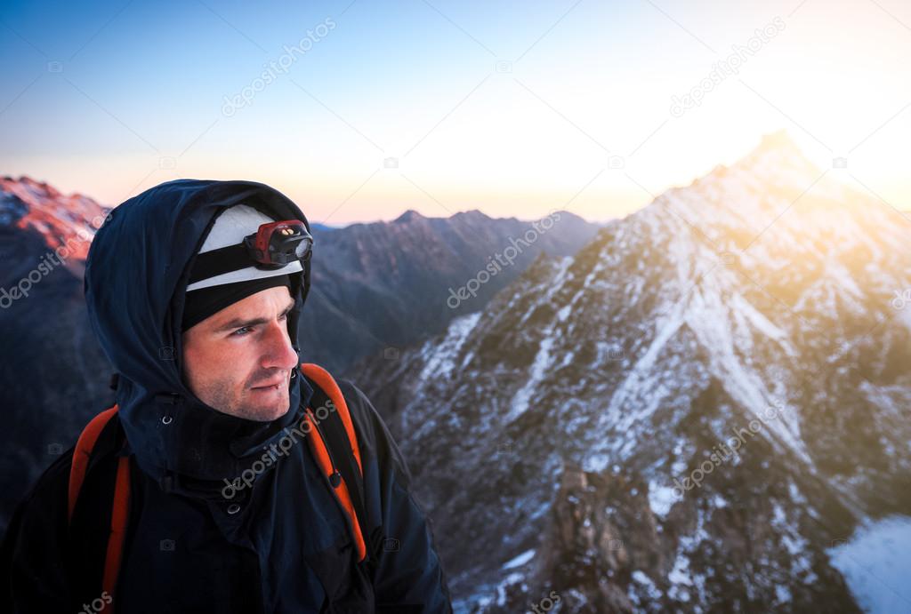 Close up portrait of climber