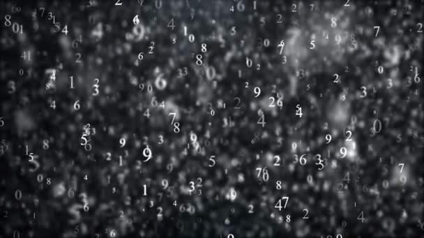 Siber Uzay Dijital Dünyası Rastgele Sayılar Ikili Kod — Stok video