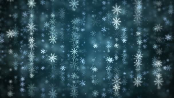 Christmas snowflakes background — Stock Video