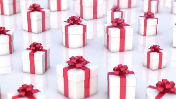 Vánoční dárkové krabice — Stock video
