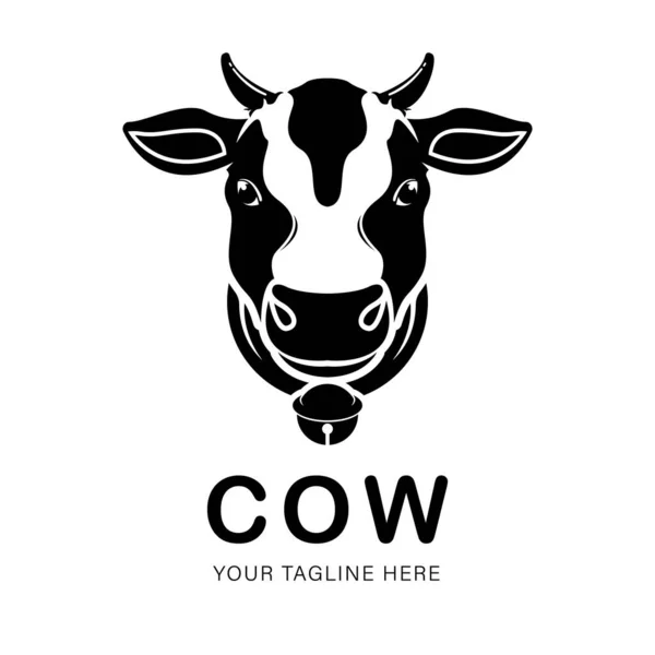 Vecteur Logo Vache Sur Fond Blanc Modèle Symbole Animal — Image vectorielle
