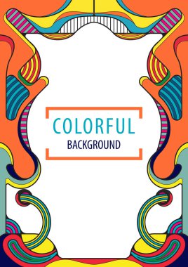 Yaratıcı geometrik renkli arka plan. Parmak izleri, posterler, kartlar vs. için tasarım. Vektör.