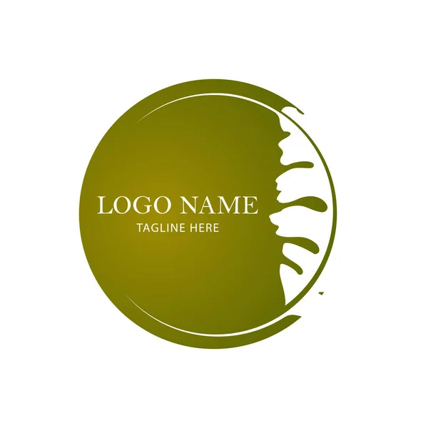 Frunzele Organice Circle Vector Șablon Design Logo Ului Oak Leaf — Vector de stoc