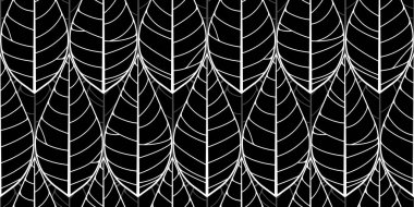 Tropikal yapraklar pürüzsüz. Çiçekli organik arka plan. El yapımı yaprak dokusu. Vektör illüstrasyonu.