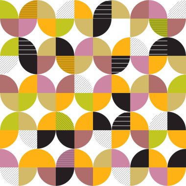 Soyut çok renkli geometrik desen. Yüzey tasarımı, kapağı, ambalaj kağıdı için vektör motifi.