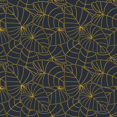 Tropikal bitkilerin el yapımı yaprakları. Klasik tropik model tasarımı. Siyah ve beyaz pürüzsüz doku.