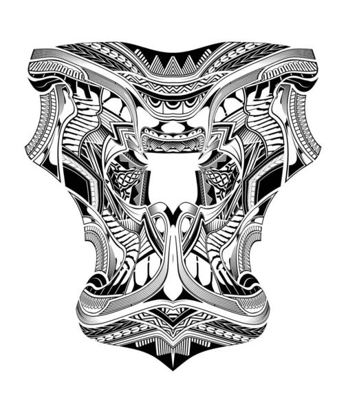 Polynesische Tatoeage Pols Mouw Tribal Patroon Onderarm Etnische Template Ornamenten — Stockvector