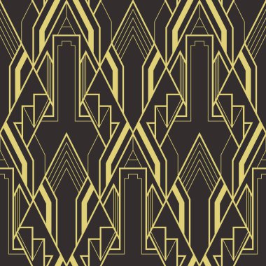 Vektör modern geometrik fayans deseni. Soyut sanat deco kusursuz lüks arka plan.