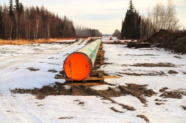 The end of a pipeline with nobody working on it clipart