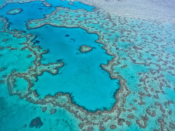 Μεγάλο Κοραλλιογενές Φράγμα - αεροφωτογραφία — Φωτογραφία Αρχείου