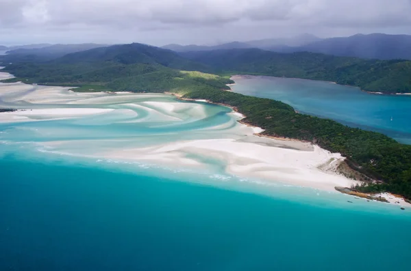 Whitehaven plaj Whitsundays, Queensland - Avustralya - hava VI