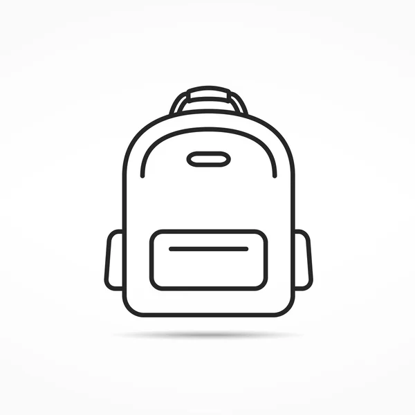 Escuela línea de bolsa icono — Vector de stock