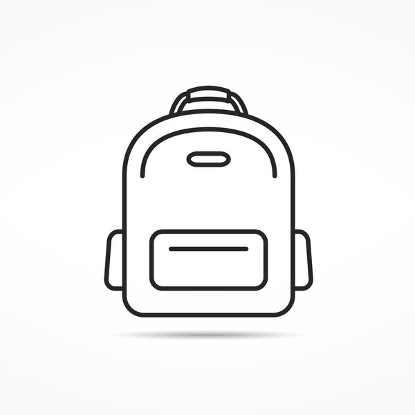 Значок линии школьной сумки