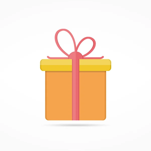 Flat Gift Icon — Stock Vector