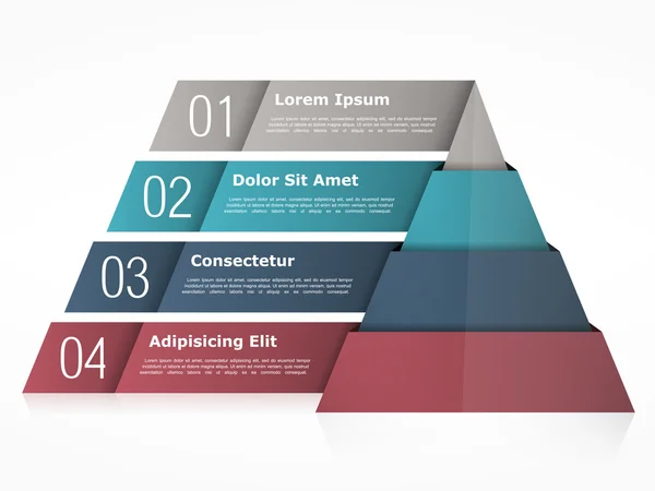 Plantilla gráfico pirámide — Archivo Imágenes Vectoriales