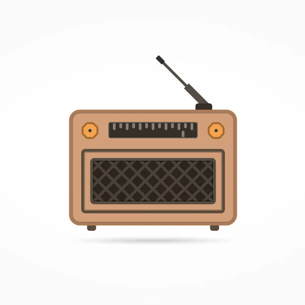 Icono plano de radio — Vector de stock