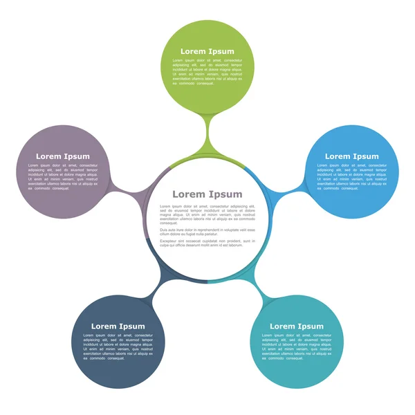 Modelo de diagrama circular —  Vetores de Stock