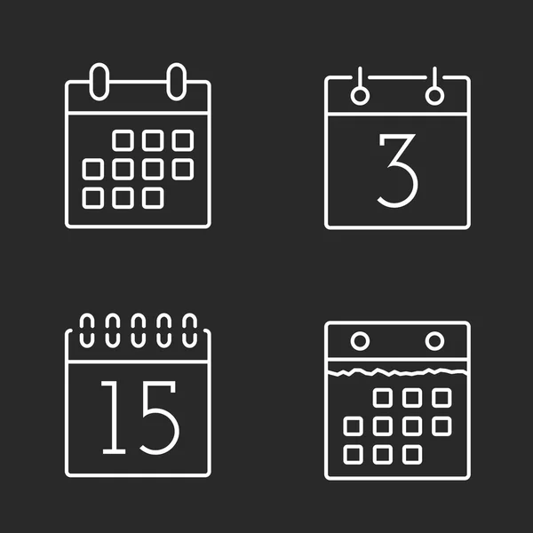 Linie ikony kalendáře — Stockový vektor