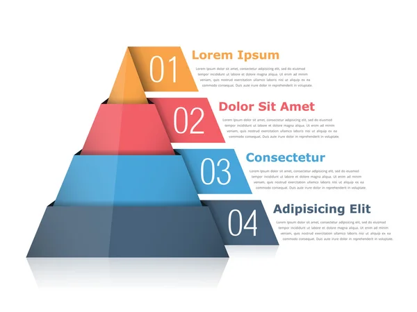 Modèle de graphique pyramidal — Image vectorielle