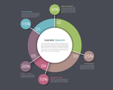 cirkeldiagram infographics