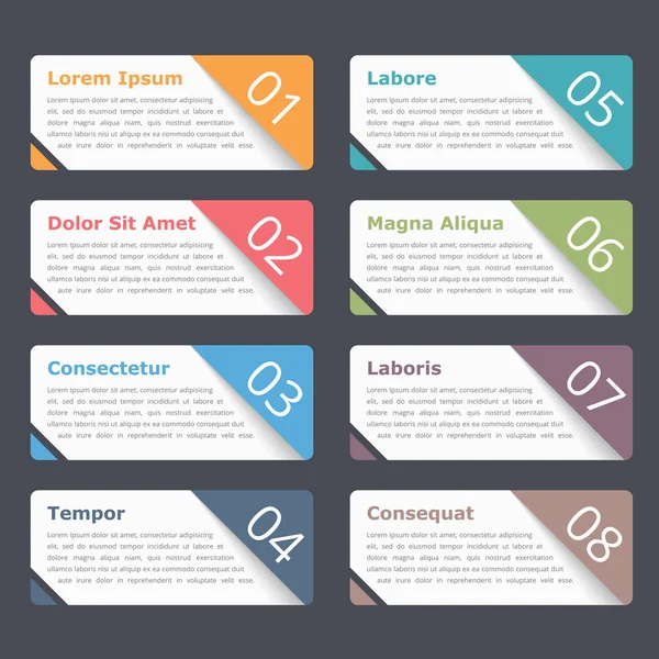 Elementos infográficos con números y texto — Vector de stock