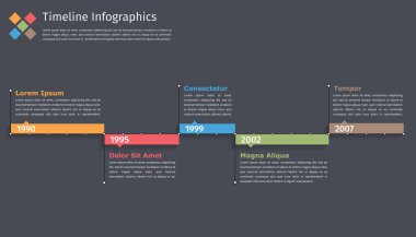 zaman çizelgesi infographics şablonu