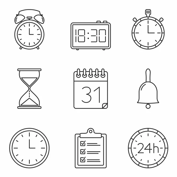 Iconos de línea de tiempo — Archivo Imágenes Vectoriales