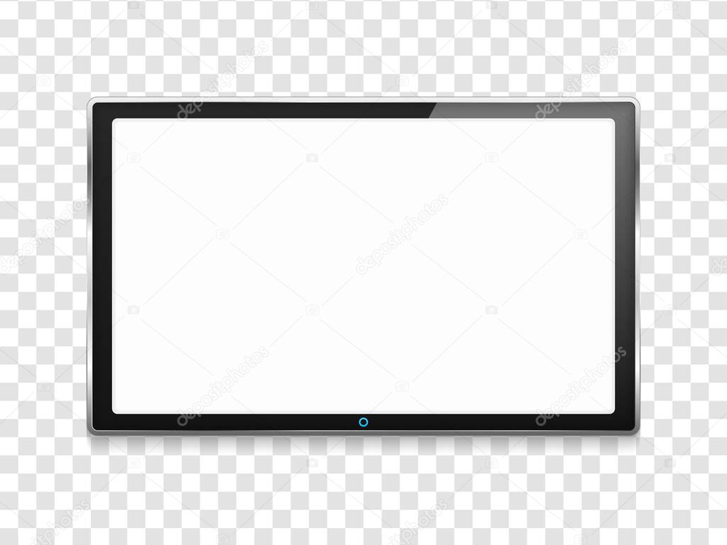 Modern LCD TV screen, vector eps10 illustration