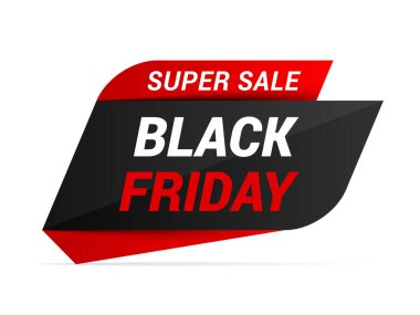 Kara Cuma süper satış afişi, vektör eps10 illüstrasyon