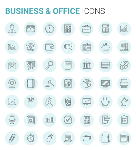 Symbole Für Geschäfts Und Bürozeilen Vektor Eps10 Illustration — Stockvektor