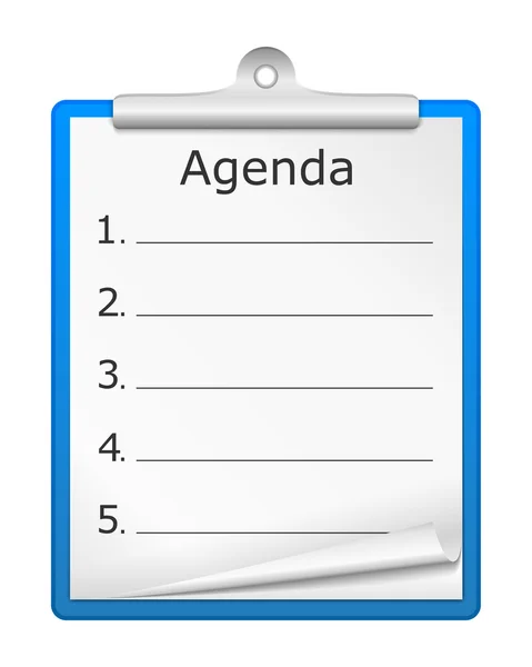 Agenda en Portapapeles — Vector de stock