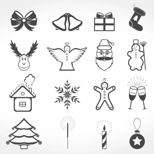 Christmas Icons — Stock Vector