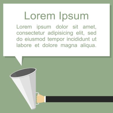 megafon ve konuşma balonu