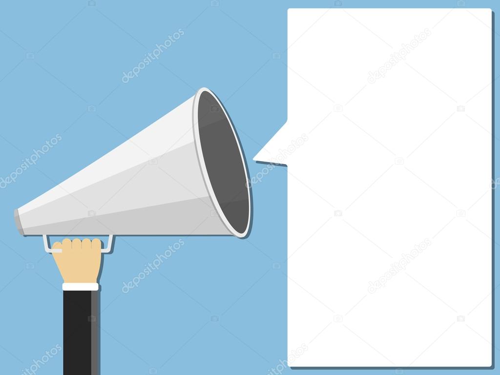 Megaphone and Speech Bubble