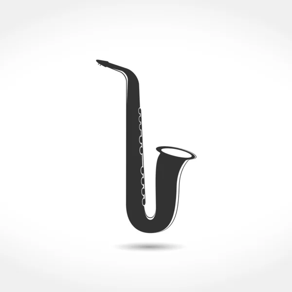 Icono del saxofón — Vector de stock