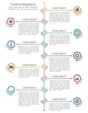 zaman çizelgesi infographics şablonu
