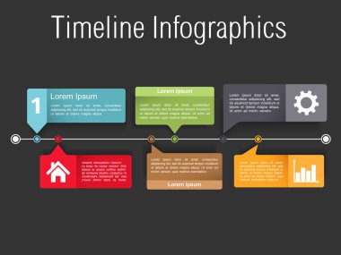 zaman çizelgesi infographics şablonu