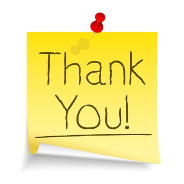 teşekkür yapışkan notu