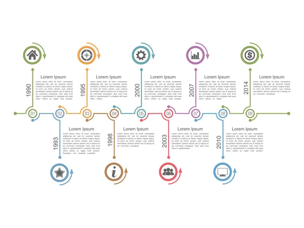 Timeline Infographics — Stock Vector